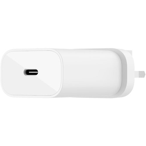 Belkin 25W PD PPS USB-C WALL CHARGER with 1M PVC C-C USBC CABLE WHITE