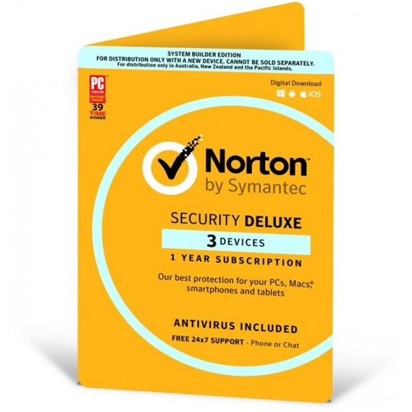 Symantec Norton Security Deluxe OEM 3 Devices 1 Year for Windows Apple Android