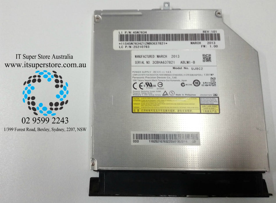 Lenovo Ideapad Z500 Series Laptop DVD RW Optical Drive 45N7634
