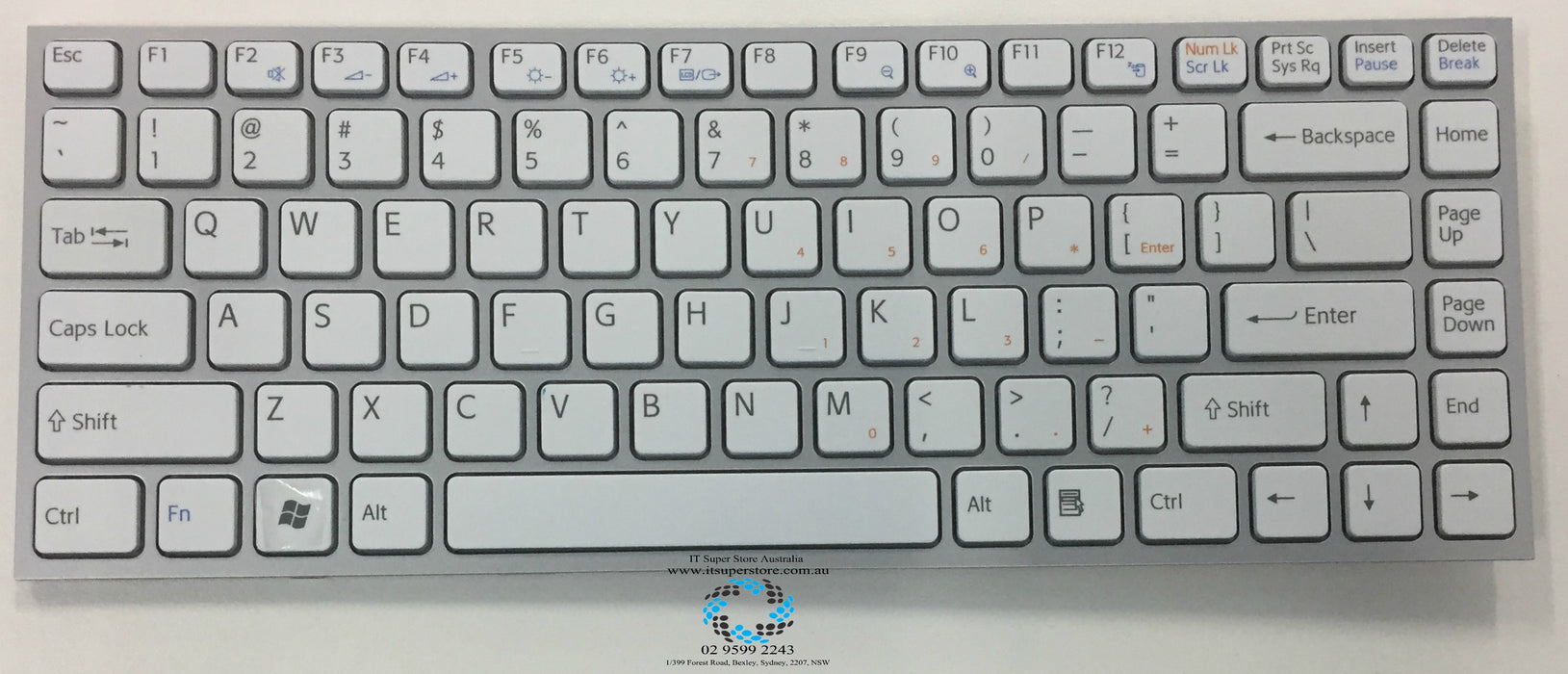 Sony Vaio VPC-Y Series White Keyboard with SiIver Frame 148768511