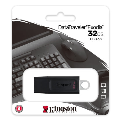 DataTraveler Exodia 32GB USB Flash Drive with Protective Cap and Keyring