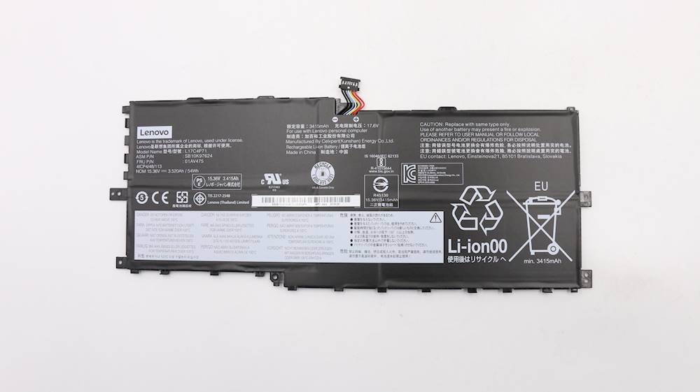 Lenovo ThinkPad X1 Yoga 20LD 20LE L17C4P71 L17M4P71 L17M4P73 01AV475 01AV474 01AV499 54Wh Replacement Laptop Battery
