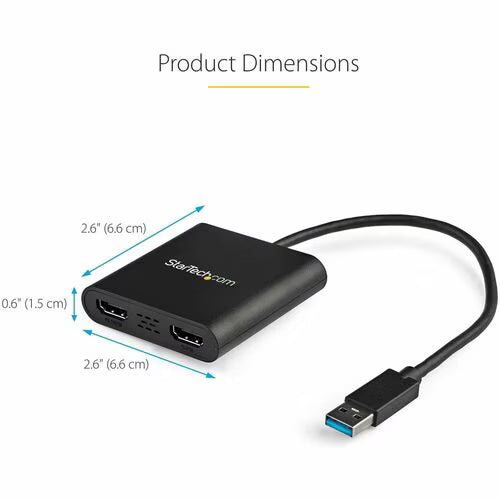 StarTech USB 3.0 to Dual HDMI Adapter extend your computer by adding up to two HDMI monitors