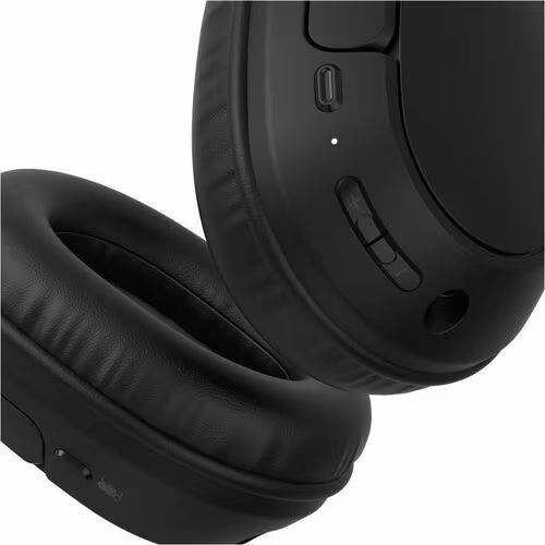 Belkin SoundForm Surround Wired/Wireless On-ear, Over-the-head, Over-the-ear Stereo Headset - Black - Binaural - Ear-cup - 1000 cm - Bluetooth - 121.9 cm Cable - Mini-phone 3.5mm 60 hours of battery life