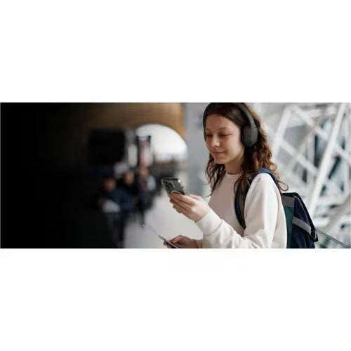 Belkin SoundForm Surround Wired/Wireless On-ear, Over-the-head, Over-the-ear Stereo Headset - Black - Binaural - Ear-cup - 1000 cm - Bluetooth - 121.9 cm Cable - Mini-phone 3.5mm 60 hours of battery life
