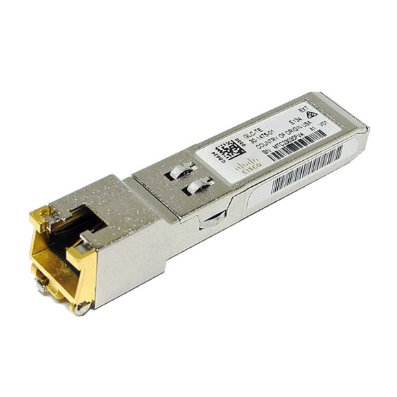Genuine Cisco 30-1475-01 SFP Mini-GBIC GLC-TE 1GBPS 1000Base-T 100m RJ45 Connector SFP Transceiver