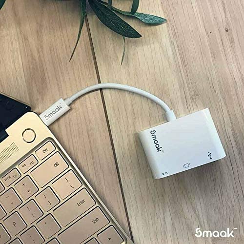 SMAAK™ FOUNDATION USB-C ADAPTER USB 3.0 + HDMI + USB-C HUB SMKCH-FD-AHCW for Windows and MacBook