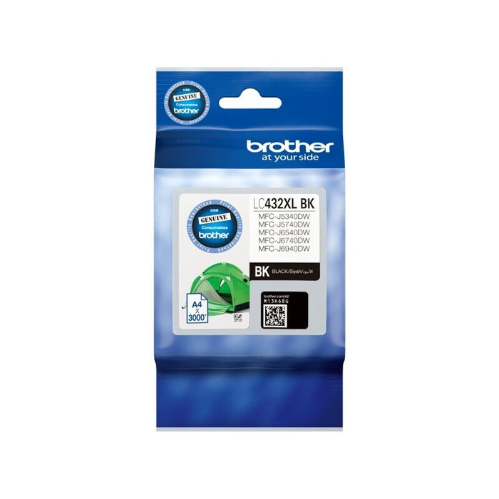 Genuine Brother LC432XL Black Ink Cart 3,000 pages