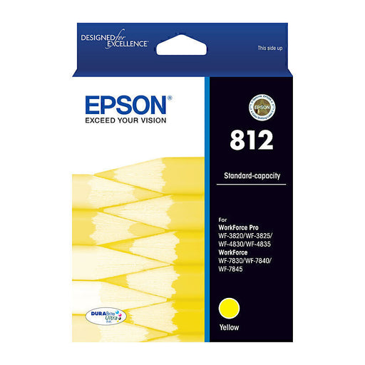 Genuine Epson 812 Yellow Ink Cartridge C13T05D492 for EPSON WF3820 WF3825 WF4830 WF4835 WF7830