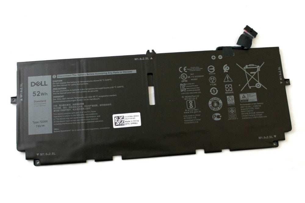 Dell XPS 13 9300 9310 P117G 722KK 0FP86V 7.6V 52Wh Replacement Laptop Battery