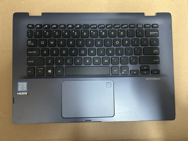 Asus TP412UA-ECO93T Laptop Keyboard Top Case with speakers and USB board
