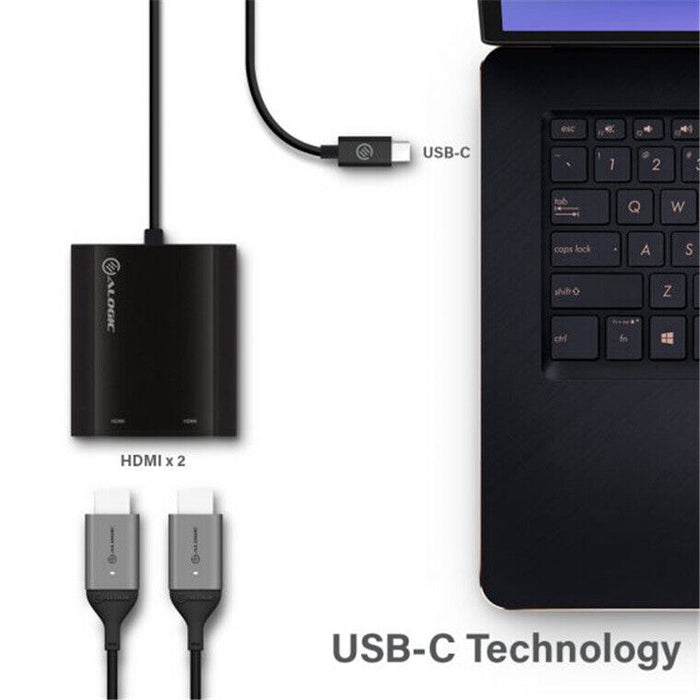 Alogic Graphic Adapter USB Type C  2 x HDMI HDMI 4K- 30HZ