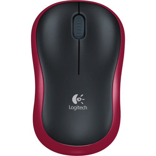 Logitech M185 Mouse Radio Frequency USB Optical Red Wireless 2.40 GHz Symmetrical