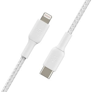 Belkin 2 Meters Lightning / USB-C Data Transfer Cabl First End Lightning Male Second End USB Type C White CAA004BT2MWH