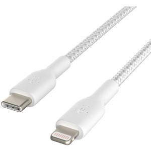 Belkin 2 Meters Lightning / USB-C Data Transfer Cabl First End Lightning Male Second End USB Type C White CAA004BT2MWH