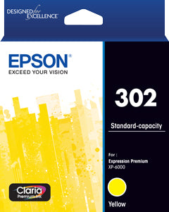 Epson 302 C13T01W492 Standard Capacity Claria Premium Yellow Ink Cartridge