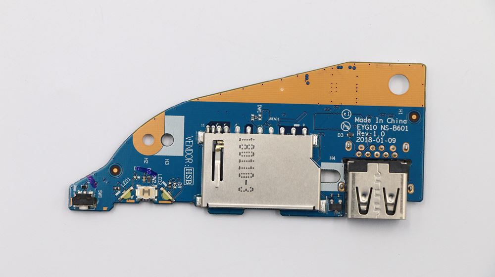 GENUINE LENOVO 5C50R08719 USB POWER BOARD CARDS MISC INTERNAL  I/O Board L 81EK W/FFC