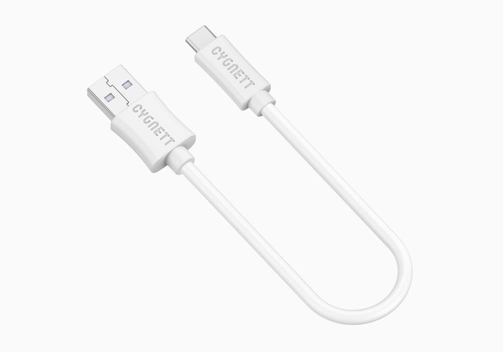 Cygnett 10cm USB-C to USB-A Cable in White CY2043PCUSA