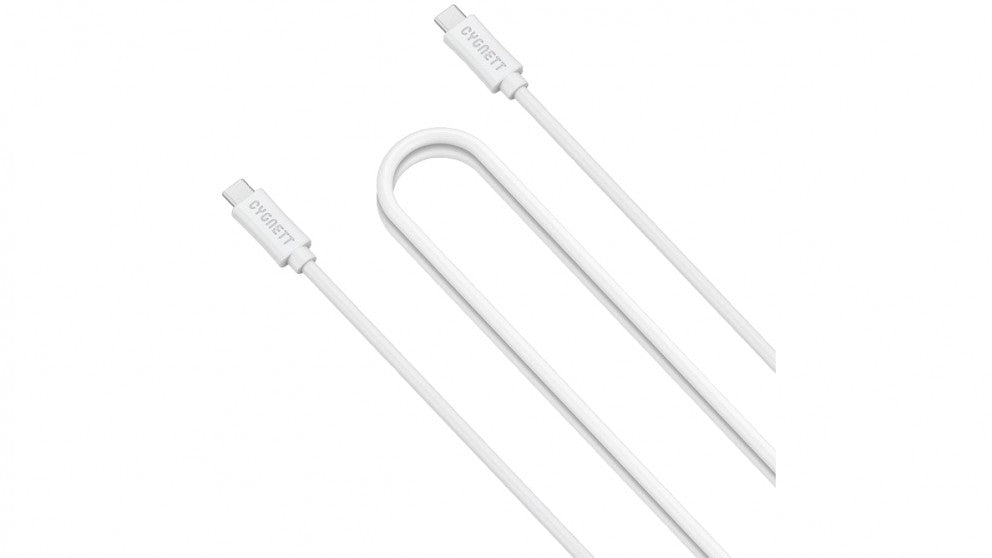 Cygnett Source LightSpeed 2m USB-C to USB-C PVC Cable White CY2049PCTYC