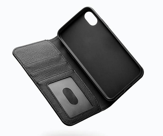 Cygnett iPhone Xs Max Leather Wallet Case in Black CY2623WALCI