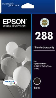 Epson 288 Std Capacity DURABrite Ultra Black ink, XP-240, XP-340, XP-344, XP-440 C13T305192 175 pages