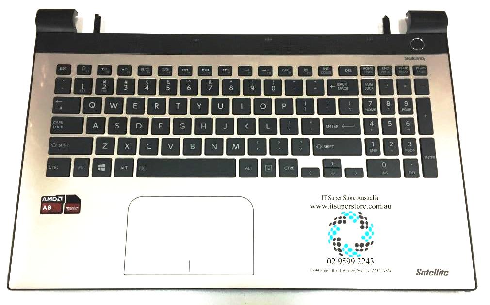 Genuine Toshiba Satellite A000388420 Top Cover with Keyboard Black & Gold