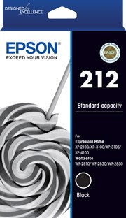 Genuine Epson 212 Ink Cartridge Black C13T02R192 T02R192