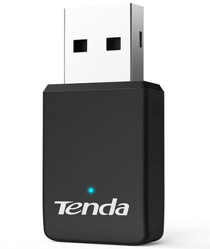 Tenda U9 AC650 Wireless Dual Band Auto-Install USB Adapter, Interface: USB 2.0, Antenna: Internal Antenna, Wireless Standards: IEEE 802.11a/b/g/n/ac 2.4GHz/5GHz, Data Rate: Up to 433Mbps, Security: 64/128-bit WEP, WPA-PSK/WPA2-PSK, WPA/WPA2