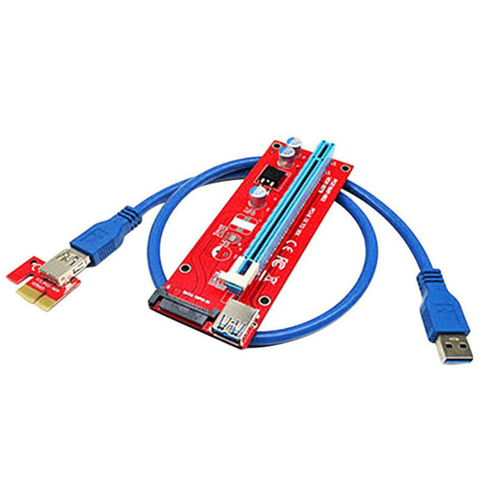 USB3.0 PCI-E PCI Express 1X to 16X Riser Card Adapter
