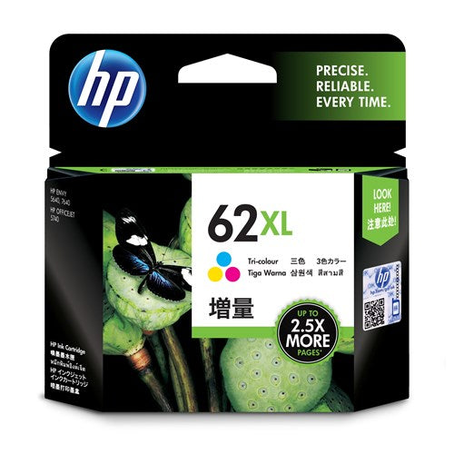 HP 62XL TRI-COLOR INK CARTRIDGE 415 PAGES C2P07AA