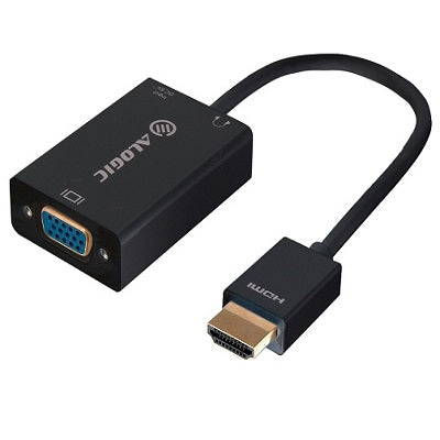ALOGIC 15cm HDMI to VGA Adapter With 3.5mm Audio - Male to Female Full HD -1920 X 1080