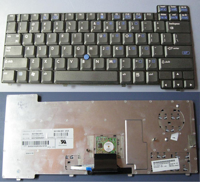 HP NX6310 NX6320 NX6325 Laptop Keyboard with Track Point 395452-001