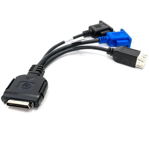 HP SUV Diagnostic Cable 409496-001 blade server connector to DB-9 serial port cable 2-USB port cable DB-15 port video cable