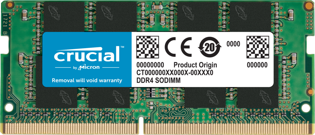 Crucial 16GB DDR4-2666 CL17 1.2V SODIMM Memory PC4-21300 CT16G4SFRA266