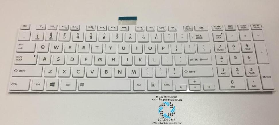 Toshiba Satellite PSCFAA-005006 Laptop Keyboard White