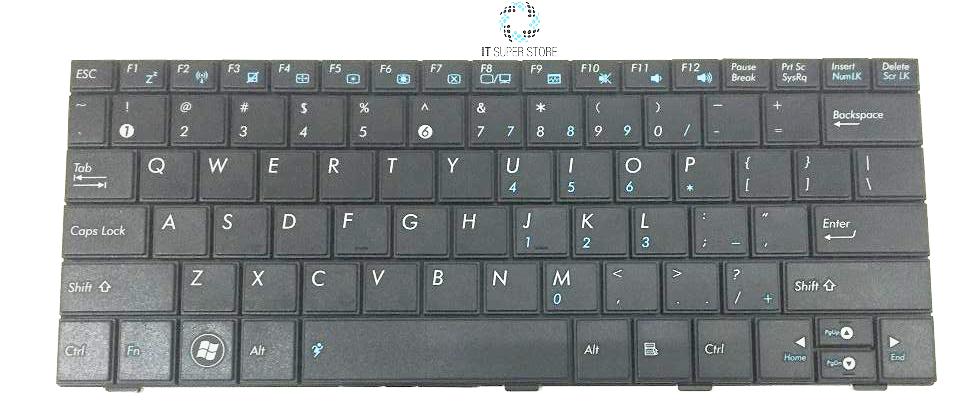 ASUS Eee PC 1005HA 1008HA  Laptop Keyboard Black MP-09A33US-5282