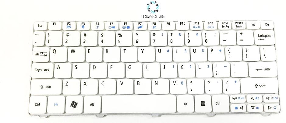 Acer Aspire One 533 532H D260 D255 Series Laptop Keyboard White