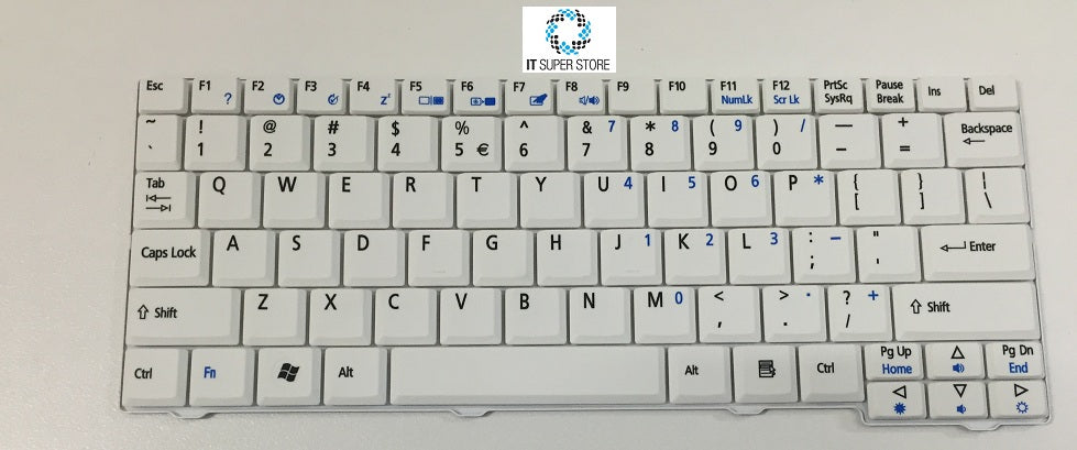 Acer Aspire One A110X ZG5 Series Laptop Keyboard White V091946BS1