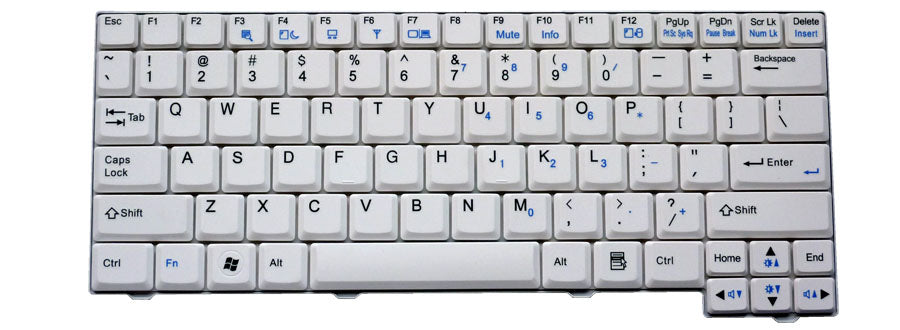 LG E200 E300 E210 E310 ED310 Laptop Keyboard White V020967