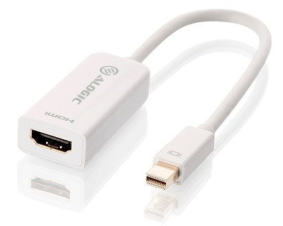 ALOGIC Premium 15cm Mini DisplayPort to HDMI Adapter Male to Female  WHITE